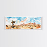 Desert Landscape Painting Print, Pueblo Style Home Decor, Southwestern Farmhouse Painting of Joshua Tree California, Minimalist Decor