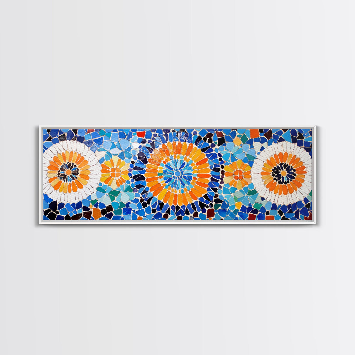 Mosaic Style Abstract Art Print, Sunflowers Mosaic Print, Floral Decor, Flower Abstract Art, Mosaic Wall Art Print, Sunflower Painting