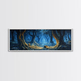 Tunnel of Trees Through a Fantasy Forest, Framed Canvas Print, Fantasy Wall Art, Mythical Fantasy Art, Autumn Fantasy Art, Surreal Fantasy Art