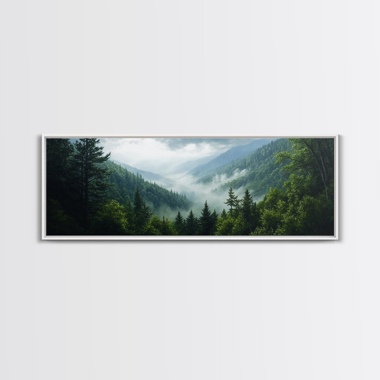 Emerald Green Mountain Landscape Wall Art Canvas Blue Ridge Mountains Print Extra Large Wall Art For Living Room Above Sofa