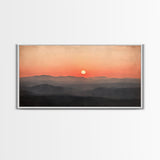 Sunrise Over The Smoky Mountains Framed Canvas Print