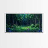 Large Framed Vintage Style Landscape Painting Print | Fantasy Wall Art | Fantasy Painting | Forest Painting | Landscape Wall Art