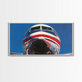 Oil Painting Print of a Jet, Framed Canvas Print, Airplane Wall Art, Airliner Painting