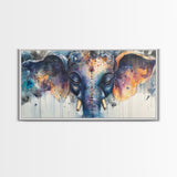 Ganesh Wall Art - Framed Canvas Print - Indian Wall Art - Ready To Hang - Hindu Wall Art - Hindu Painting - Ganesh Painting
