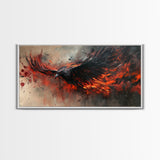 Vibrant Phoenix Wall Art Print, Framed Canvas, Phoenix Poster, Mythical Print, Phoenix Art Print, Fantasy Wall Art, Wall Art Print