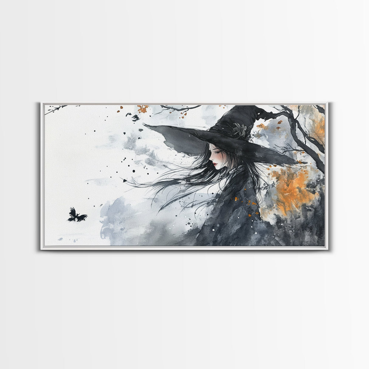 Wabi Sabi Witch - Framed Canvas Print - Eclectic Home Decor - Witchy Wall Art