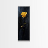 Golden Rose Painting Framed Canvas Print Elegant Art Nouveau Flower Decor, Rose Painting, Yellow Flower Canvas, Living Room Botanical Prints