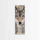 Canvas Print of Wolf Eyes Close-Up, Moody Art, Above Couch Art, Rustic Wall Art, Therapy Art, Wildlife Inspired