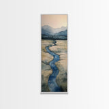 Framed Canvas Print Nature-Inspired Marsh Painting Landscape Painting Wabi Sabi Art Guest Room Art Rustic Decor Perfect Above Sofa Accent
