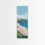 Framed Canvas Print Irish Coastal Art Above Bed Art Nautical Wall Art Ireland Painting Coastal Landscape Ocean Lover's Nautical Decor
