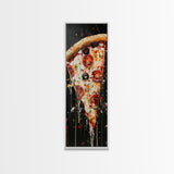 Pizza Painting Wall Art - Framed Canvas Print - Funky Kitchen Art - Kitsch Decor - Restaurant Wall Art