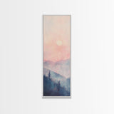 Sunset Over the Blue Ridge Mountains, Framed Canvas Print, Blue Ridge Mountains Painting, Home Decor, Ready To Hang Art, Mountain Painting