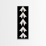 Framed Canvas Print of Geometric Wall Art in Monochrome Style, Modern Abstract Art, Minimalist Decor, Black and White Wall Art, Above Bed Wall Art, Skinny Wall Art