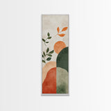 Canvas Print of Abstract Minimalist Art with Sage Green Wall Art, Orange Accents, Boho Decor, Southwest Wall Art, Above Couch Art, Living Room Art