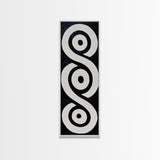 Framed Canvas Print of Black and White Geometric Wall Art, Sacred Geometry Art, Minimalist Decor, Tall Skinny Art, Above Bed Wall Art, Modern Aesthetic