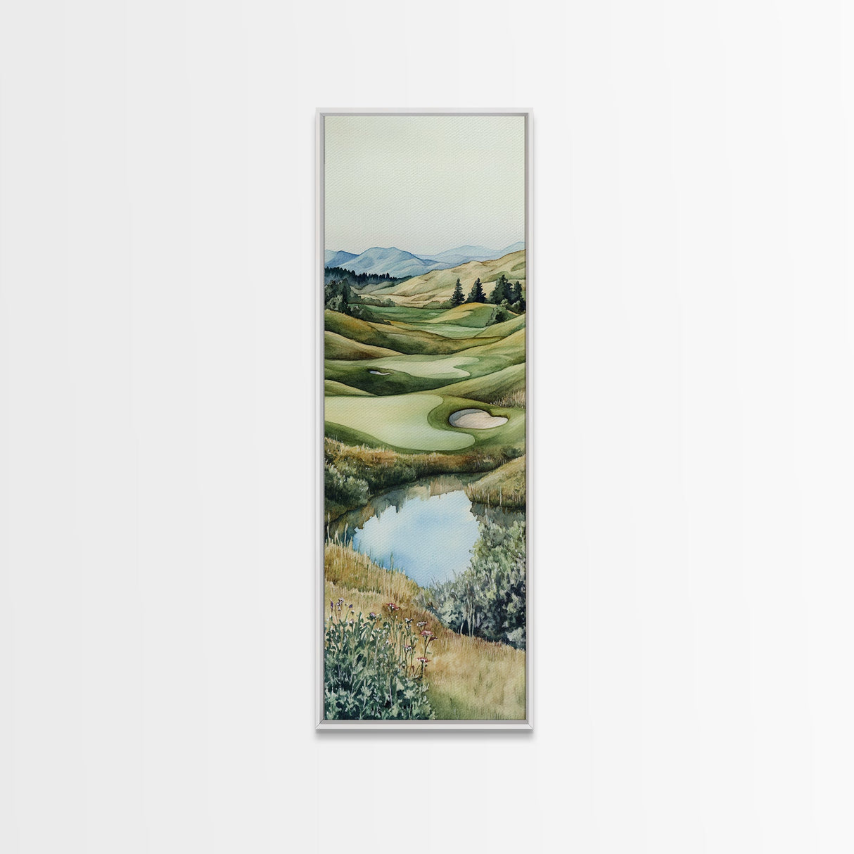 Irish Landscape Art Framed Canvas Print Green Wall Art Vertical Wall Art Above Couch Wall Art Rustic Landscape Art Gift Living