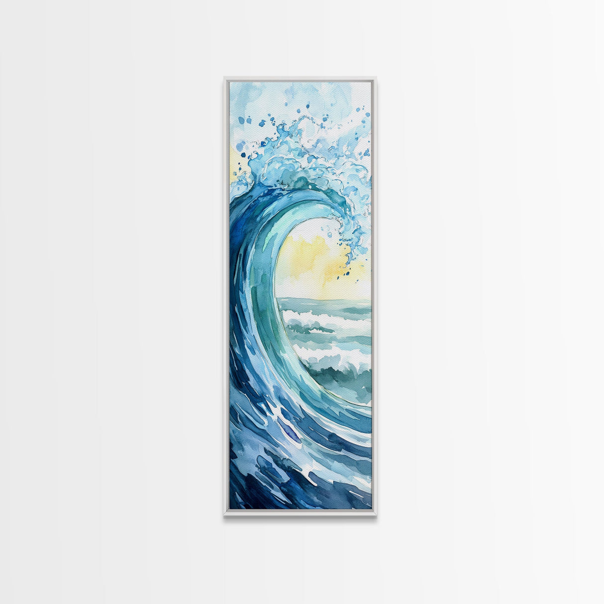 Ocean Wave Painting Canvas Print Coastal Landscape Art Nautical Wall Art Blue Green Wall Art Above Sofa Art Gift Nautical Decor