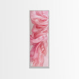 Flowing Pink Fabric Framed Canvas Print Pink Abstract Art Feminine Minimalist Decor Light Pink Wall Art Bedroom Living Room Aesthetic