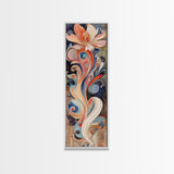 Canvas Print Art Nouveau Print Botanical Prints Floral Style Vertical Wall Art Chinoiserie Wall Art Rustic Decor Christmas Gift Idea