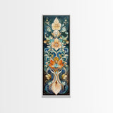 Canvas Print Moroccan Wall Art Botanical Prints Chinoiserie Wall Art Floral Rustic Decor Tall Narrow Wall Art Bedroom Art Christmas Gift