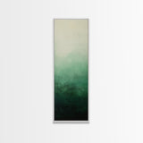 Sage Green Ombre Framed Canvas Print Minimalist Abstract Art Vertical Wall Decor Modern Green Wall Art Bedroom Accent Piece