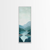 Misty River Landscape Canvas Print Smoky Mountain Art Coastal Wall Art Bedroom or Living Room Rustic Decor Panoramic Wall Piece