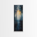 Forest Sunrise Pathway Framed Canvas Print | Smoky Mountain Art | Rustic Decor | Bedroom Art | Fall Artwork | Landscape Painting