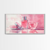 Light Pink Wall Art Canvas Print, Modern Minimalist Art, Whimsical Home Decor, Therapy Art Piece, Light Pink Abstract Art Gift Idea