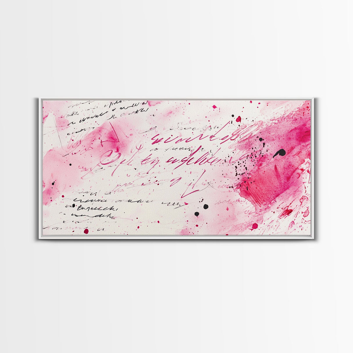 Abstract Lettering Canvas Print Pink Graffiti Wall Art Modern Living Room or Dorm Decor Bold Aesthetic Artwork Contemporary Gift Idea
