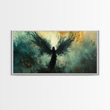 Abstract Angel Canvas Print Featuring Moody Art and Dark Angels Wall Art Stunning Vertical Art for Rustic or Minimalist Decor