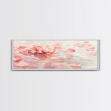 Lotus Petal Canvas Print, Wabi Sabi Wall Art, Light Pink Nature-Inspired Art, Bedroom or Yoga Room Decor, Serene Feminine Artwork