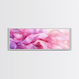 Pink Abstract Wave Canvas Print Bedroom Wall Art Horizontal Light Pink Wall Art Feminine Decor Minimalist Above Sofa Framed Art