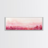 Light Pink Canvas Print Abstract Landscape Painting Horizontal Pastel Minimalist Boho Living Room Art Wabi Sabi Modern Wall Decor