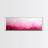 Soft Gradient Canvas Print Horizontal Light Pink Wall Art Minimalist Boho Bedroom Rustic Farmhouse Decor Above Bed Pastel Design