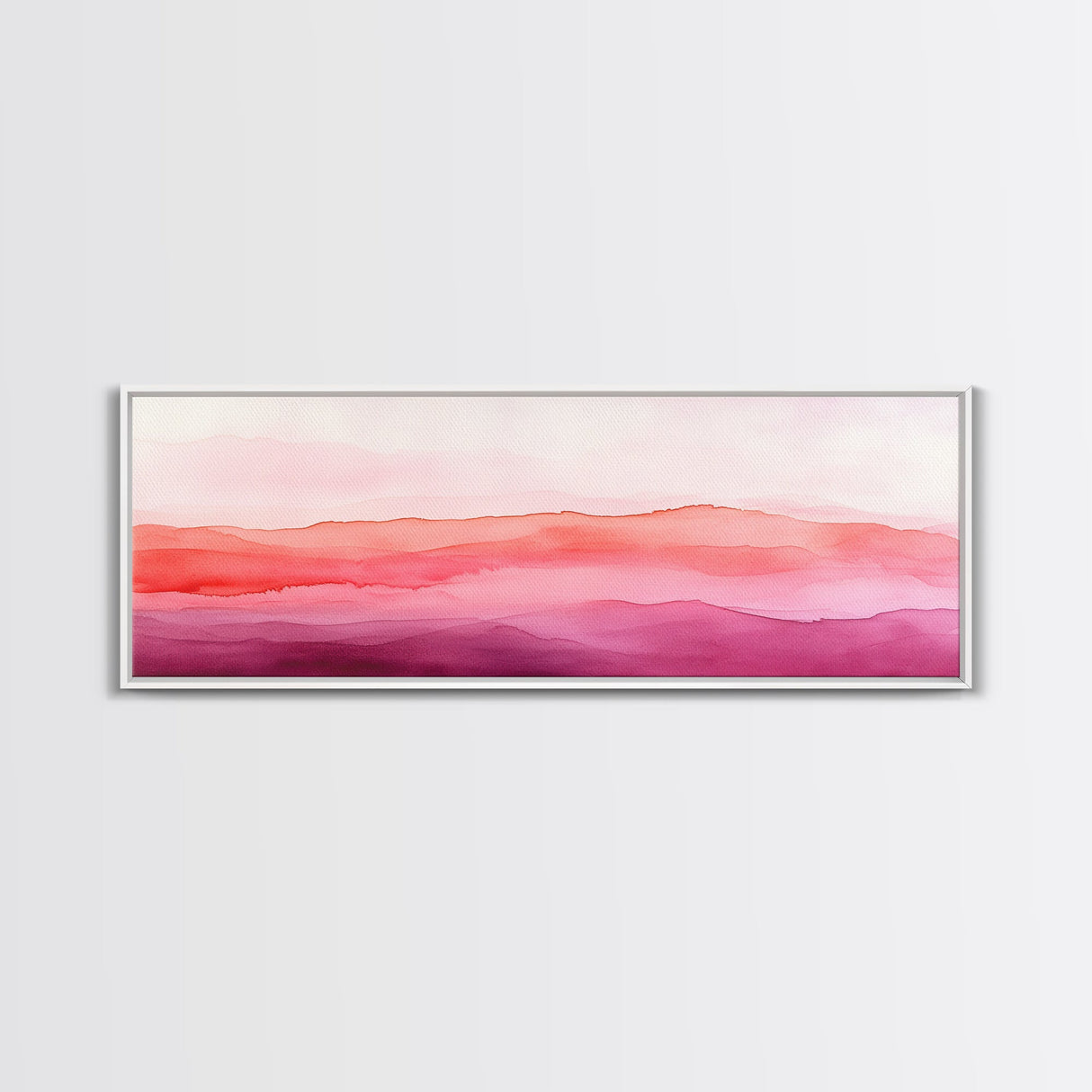 Horizontal Canvas Print Abstract Pink Landscape Extra Wide Moody Art Minimalist Wabi Sabi Bedroom Wall Decor Living Room Pastel