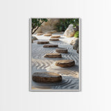 Zen Garden Path Canvas Print Minimalist Zen Wall Art Wabi Sabi Decor Zen Inspired Artwork Rustic Decor Above Bed Wall Art