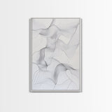Black White Line Art Canvas Print Minimalist Geometric Wall Decor Modern Zen Artwork Above Couch Gift Idea Stylish Home Accent