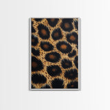 Abstract Leopard Canvas Print, Rustic Animal Print Wall Art, Bedroom Art, Farmhouse Decor, Skinny Tall Art, Gift Idea for Him