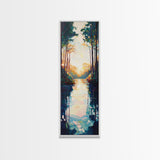 Forest Glow, Joshua tree art, wildflower painting, botanical prints, landscape painting, Framed Canvas Print, vertical wall art