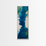 Ocean Map, Atlantic View, Nautical Wall Art, Coastal Landscape, Blue and Green Wall Art, Christmas, Canvas Print, Living Room Art