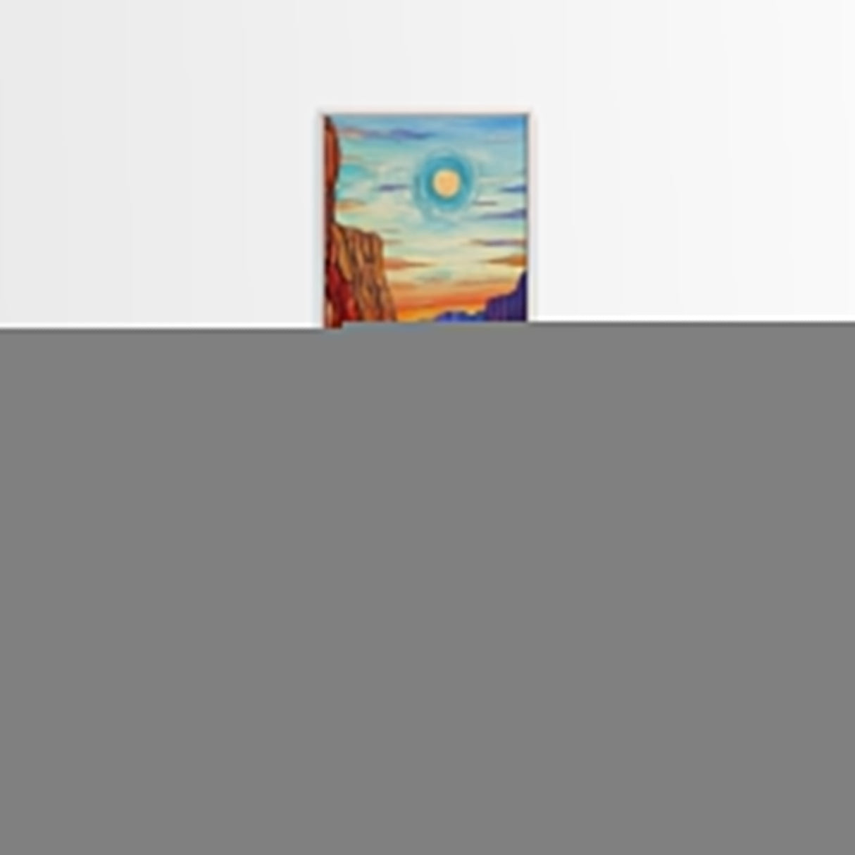 Southwest wall art, desert landscape, Joshua tree art, agave painting, mountain painting, framed canvas print, above couch decor