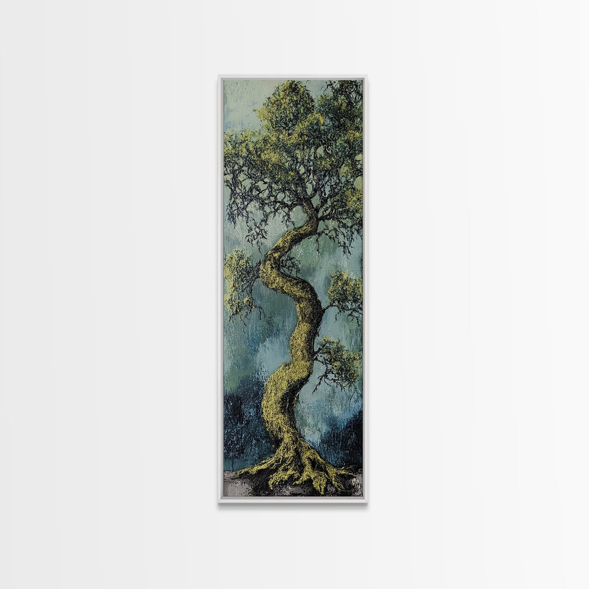 Oak Tree Art, Canvas Print, moody art, botanical prints, farmhouse art, vertical wall art, rustic art, extra wide art, above bed wall art