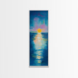 Sunset Over Water, Ocean Painting, Nautical Wall Art, Coastal Decor, Bedroom Art, Gift Idea for Her, Above Sofa Art