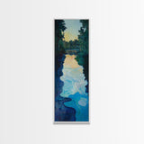 Sunset Reflection, lake Tahoe art, moody art, landscape painting, framed canvas print, vertical wall art, bedroom art