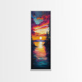 Ocean Waves, Pink Orange Sunset, Coastal Wall Art, Canvas Print, Surf Wall Art, Above Couch Art, Beach House Art