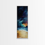 Stormy Ocean, Moody Art, Canvas Print, Nautical Painting, Dark Romance Painting, Coastal Wall Art, Living Room Art
