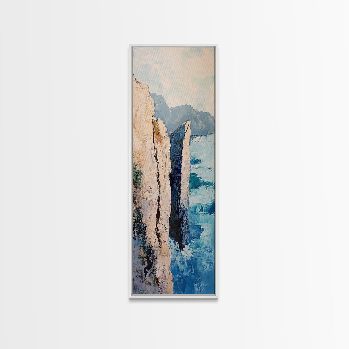 Ireland Painting, Coastal Landscape Art, Seascape Painting, Framed Canvas Print, Nautical Wall Art, Blue and Green Wall Art