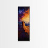 Canyon Glow, mountain painting, sunset landscape, Joshua tree art, southwest wall art, framed canvas print, above couch art