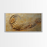 Textured Wave Art, Coastal Decor, Beach House Wall Art, Nautical Painting, Framed Canvas Print, Ocean Inspired Art, Rustic Wall Art