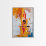 Kayak Painting, Nautical Wall Art, Coastal Cowgirl Wall Art, Rustic Decor, Abstract Boat Art, Ocean Painting, Canvas Print